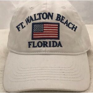 Alvin's Island for Ft. Walton Beach Florida AmFlag Adjustable White Ball Cap